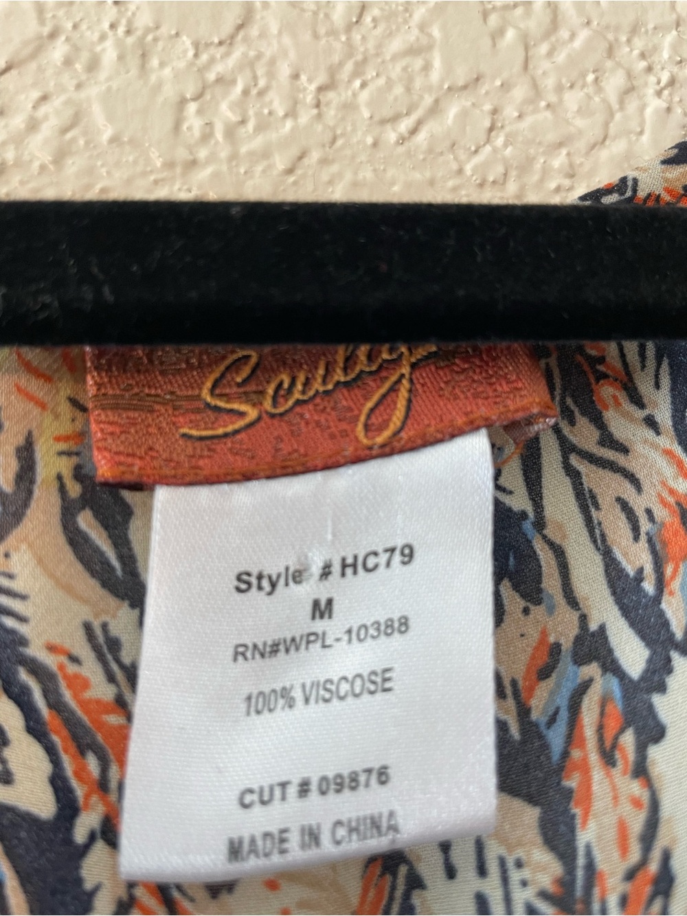 Scully Sleeveless Ruffle Print Blouse - Navy & Peach feathers boho summer M - Picture 3 of 5